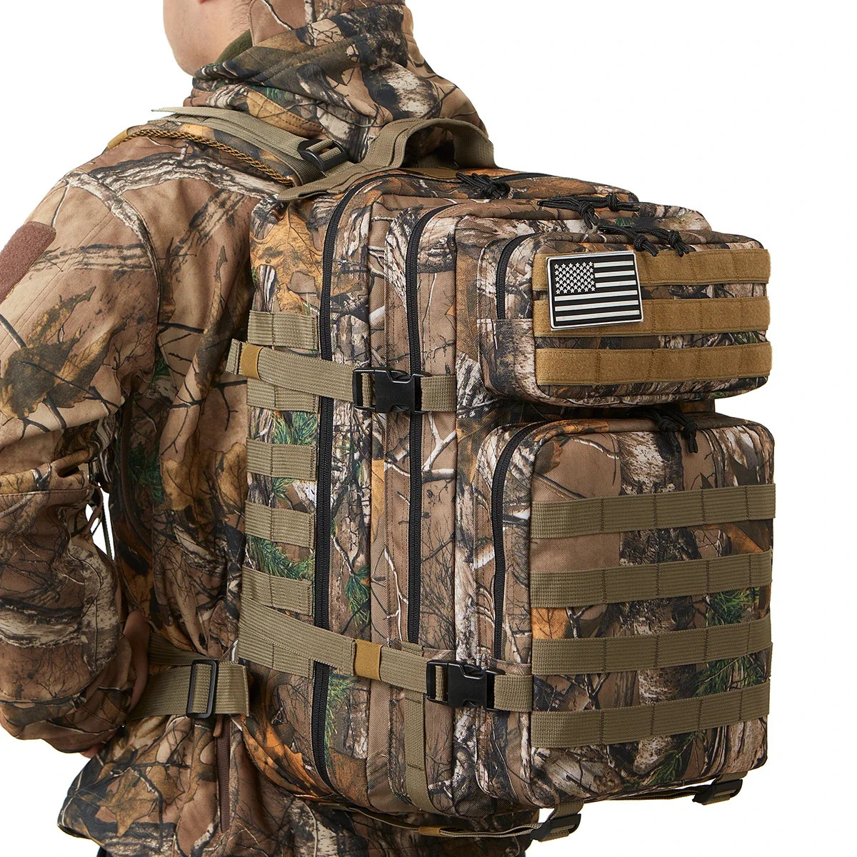 Ship from US QT QY Tactical Backpacks Outdoor 45L Large Capacity Man 3 Days Molle Hking Bags For Trekking Camping Backpack 250227FBB
