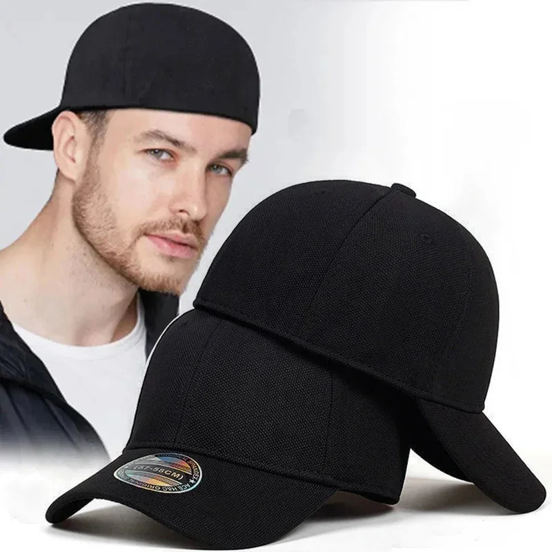 High quality baseball cap mens closed full mesh outdoor breathable sports cotton sun truck Gorras Hombre 250218