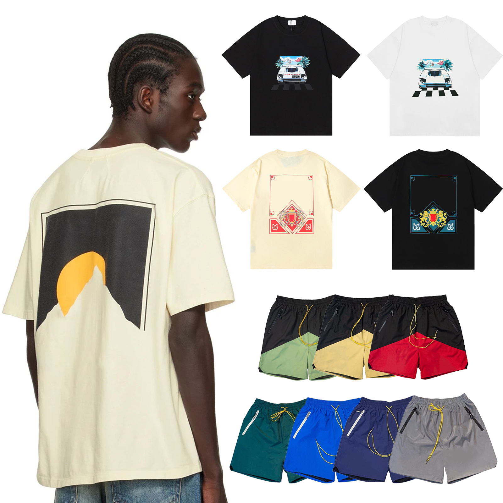 Mens T Shirts Designer Tide Printed tee men women Round Neck short sleeve tshirt Casual Loose rhudetshirts Fashion High Street hip hop stylish Tops