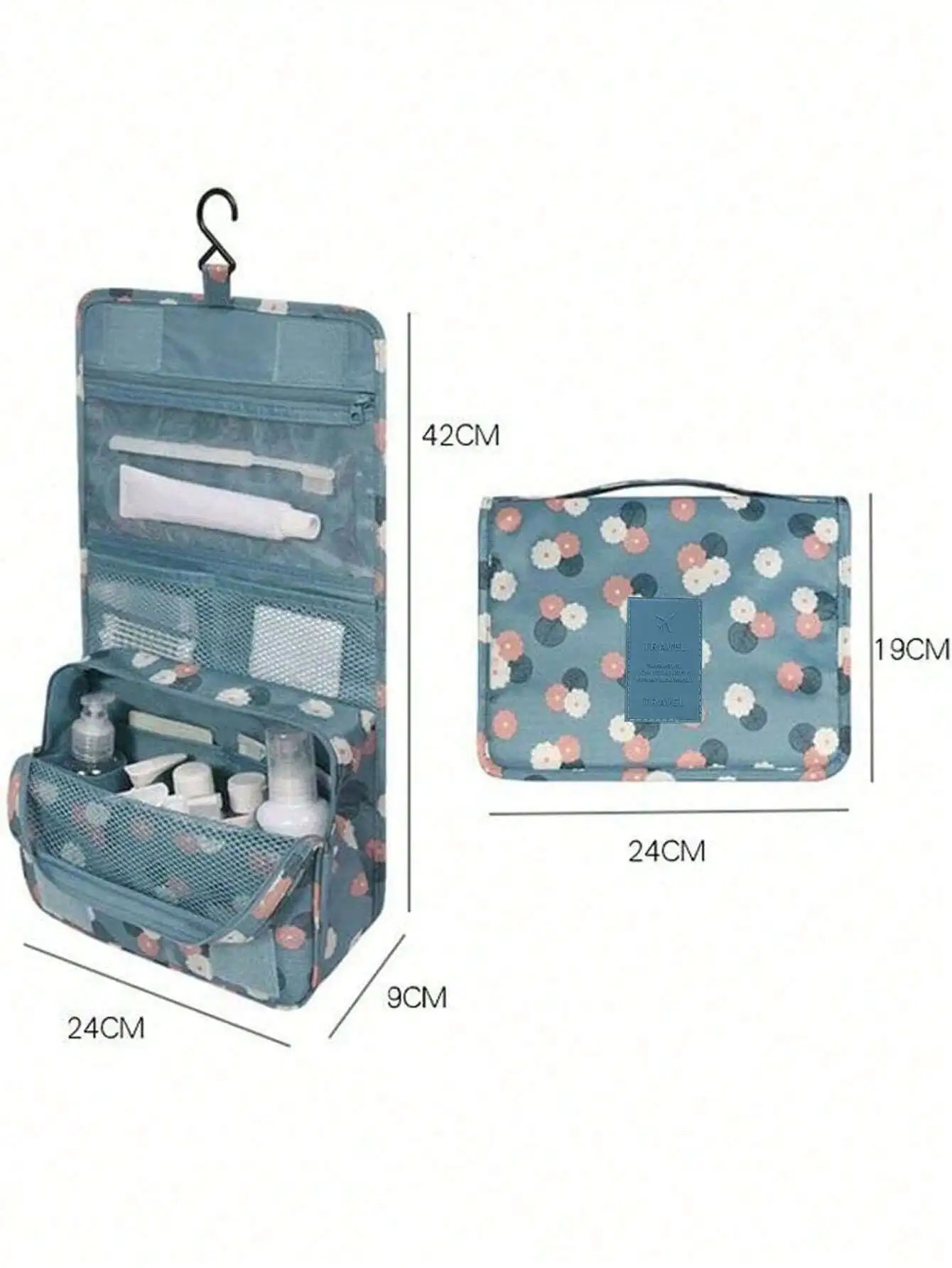 Ship from US 1pc Travel Toiletry BagMakeup BagWall Hanging Bag For Shower Room AccessoriesPortable Cosmetic Essential 250227FBB