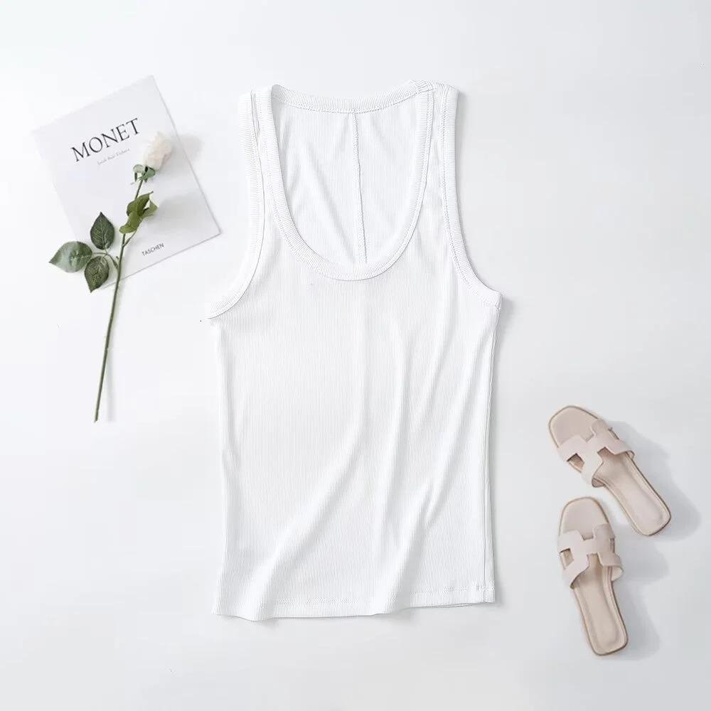 ZAR * SpringSummer Product Womens Slim Fit Solid Color Suspended Ribbed Tank Top Spicy Girl Style T-shirt 250226