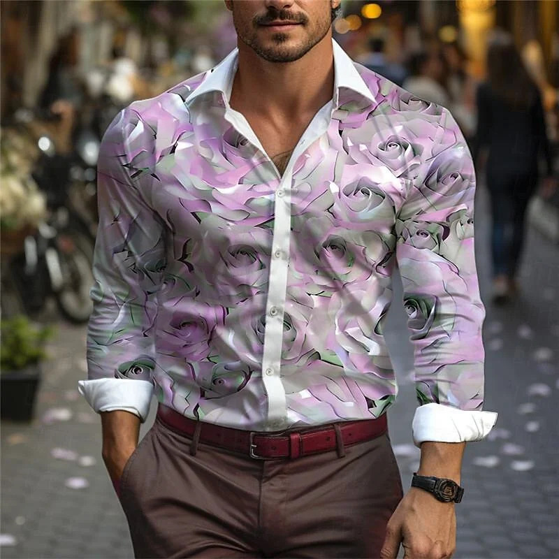 Fashionable Mens Casual Outdoor Shirt Floral Retro Hawaii n Mens Style 250224