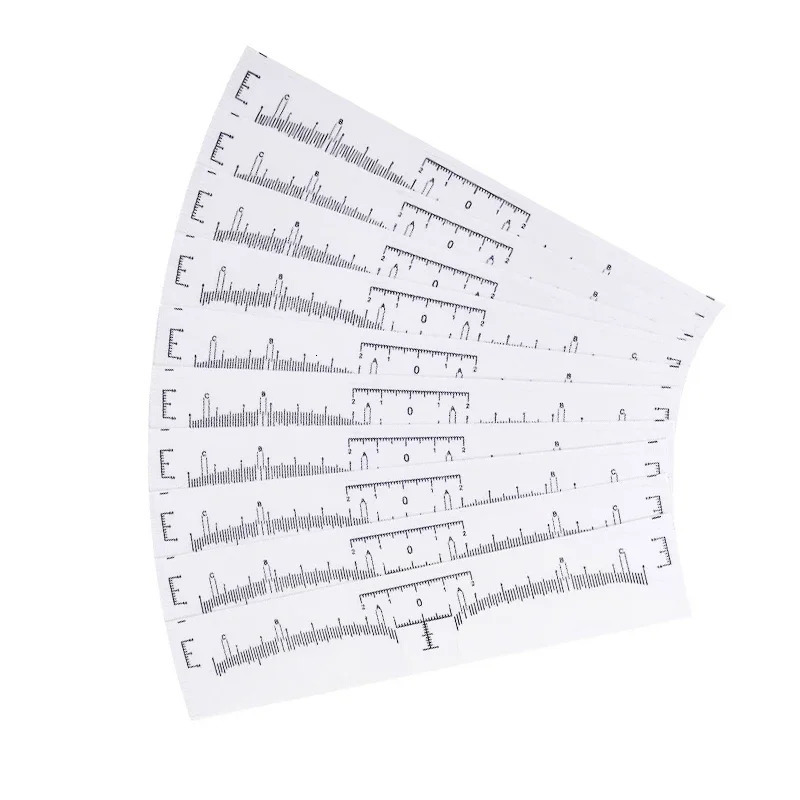 10/50/100pcs Eyebrow Ruler Sticker Tattoo Shape Tool Adhesive Microblading Guide Makeup Measurement Stencil Template Makeup Tool 250224