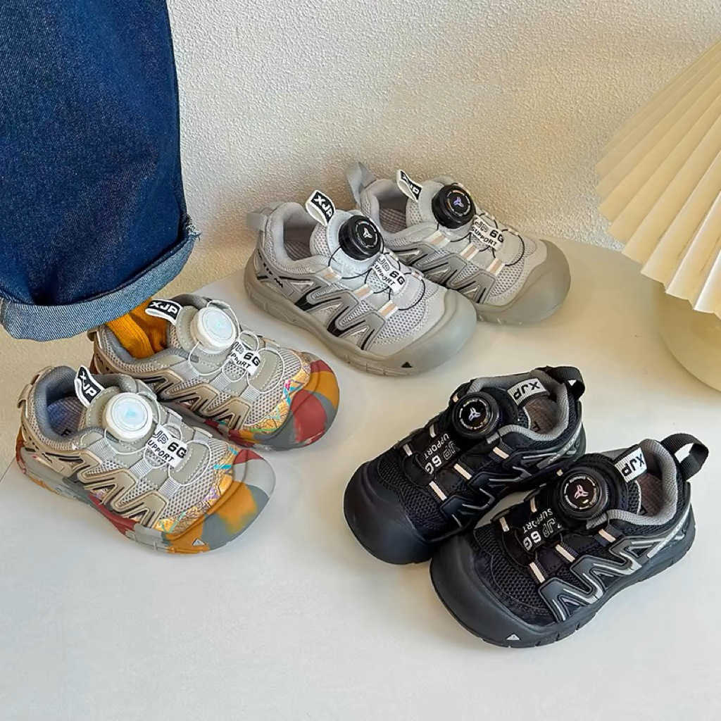 ion childrens sports shoes 2024 Spring and Autumn new style boys outdoor hiking shoes rotating buckle girls breathable running shoes S25226