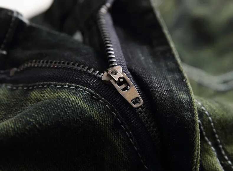 Jeans Denim Men New Green Stretch Plus Size Casual Straight Fashion Brand Classic High Quality Pants X250227