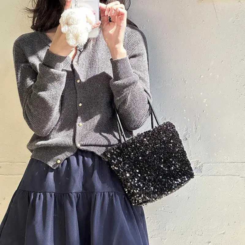 New Arrival New Sequined Shoulder Bags Chic Unique Design Bucket Bag Shing Basket Bag Crossbody Bag Designed Bags T250227