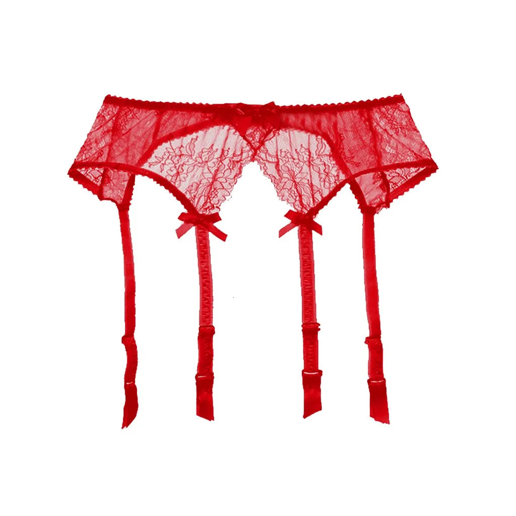 Sexy Lingerie Pron Womens Garter Underpant Elastic Transparent Lace Skirt Exotic Waist Belt Female Garter Suspenders Stockings 250227