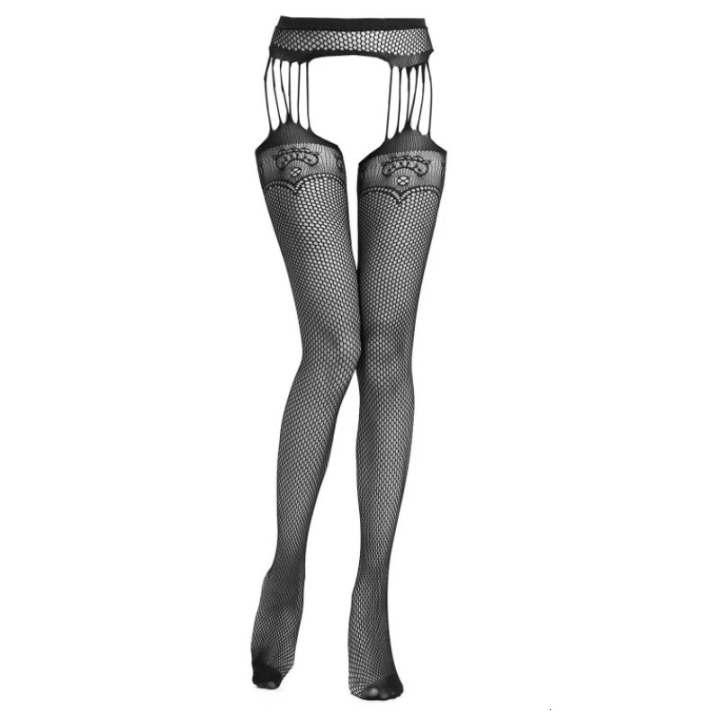 Simplejewel Fishnet Thigh High Garter Stockings Patterned Tights for Women Belt Set Suspender Pantyhose for Girl 250227