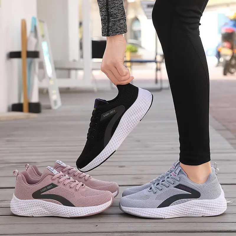 2024 Sport Running Shoes Women Air Mesh Breathable Walking Women Sneakers Comfortable Fashion Casual Sneakers Z250227