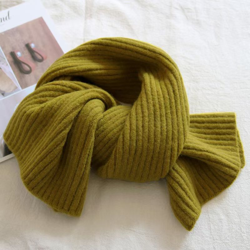 T187 short scarf for women 2025 autumn and winter new style fashionable and versatile warm cashmere neck scarf