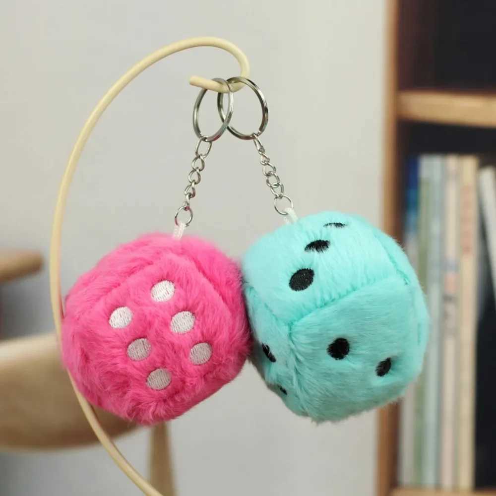 Dice Plush Toy Pendant Soft Stuffed Doll Keychain Backpack Car Bag Key Ring Decor Kid Gift Educational Toys Free shipping
