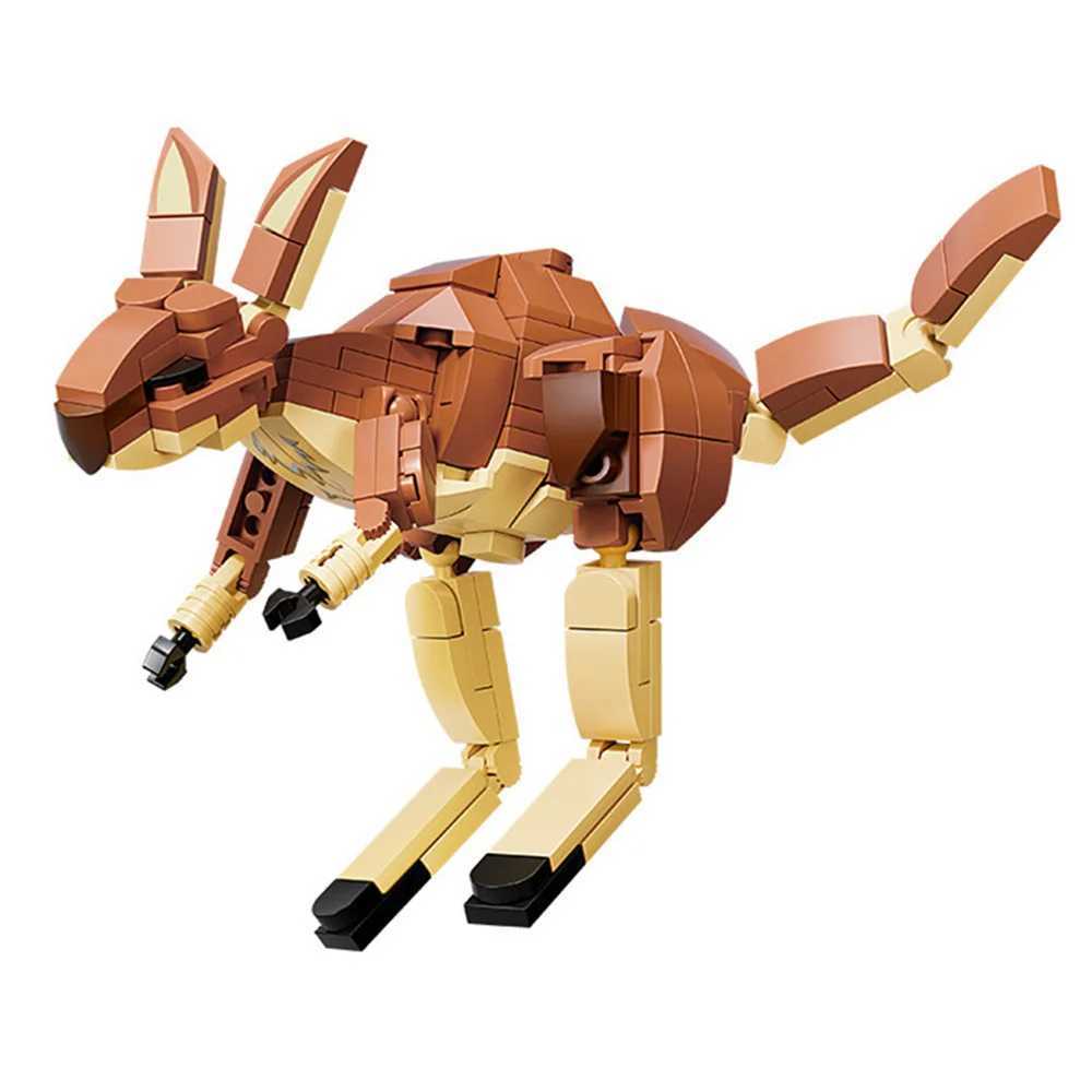 s Figures Kangaroo Girfe Figure Model Building Blocks Kits Toys For Children Wild Kids Gifts Y250227