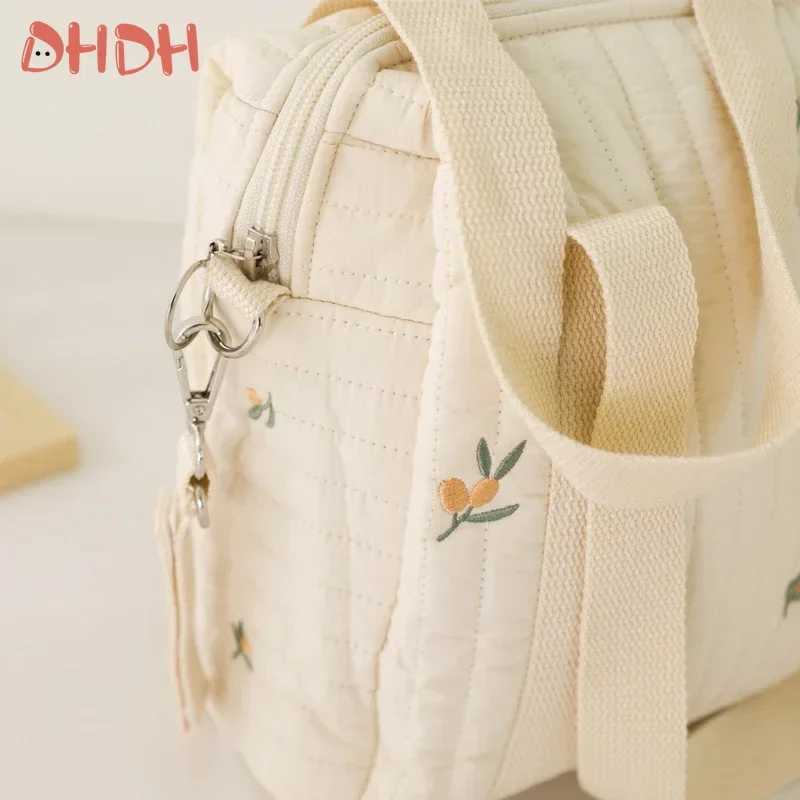 Diaper Bags Cute Bear Baby Stroller Nappy Bag Embroidery Flower Mommy Bag Soft Maternity Shoulder Pack Portable Baby Diaper Organizer Bag Y250227LTKM