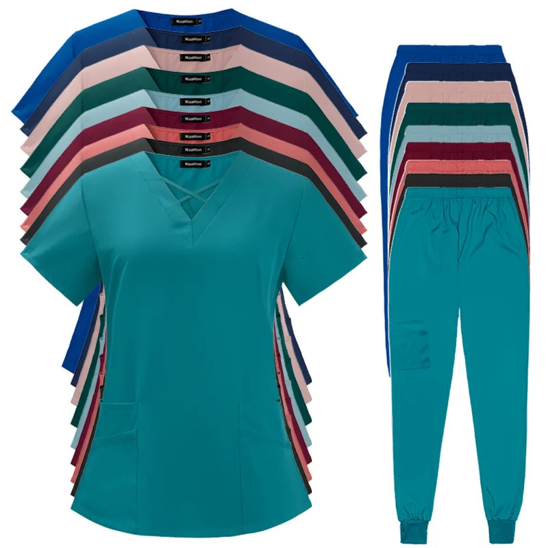 Hospital Scrubs Sets Nurse Accessories Clothing for Women Work Uniforms Dental Clinic Beauty Salon Spa Workwear Overalls 250226