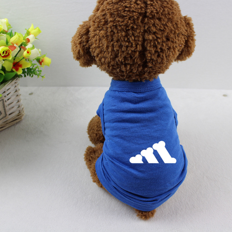 Dog Bone Print Cotton Dog Clothes: Soft, Lightweight, and Breathable Dog T-shirt Vest with Multiple Colors, Keeping Your Dog Cool and comfortable in s