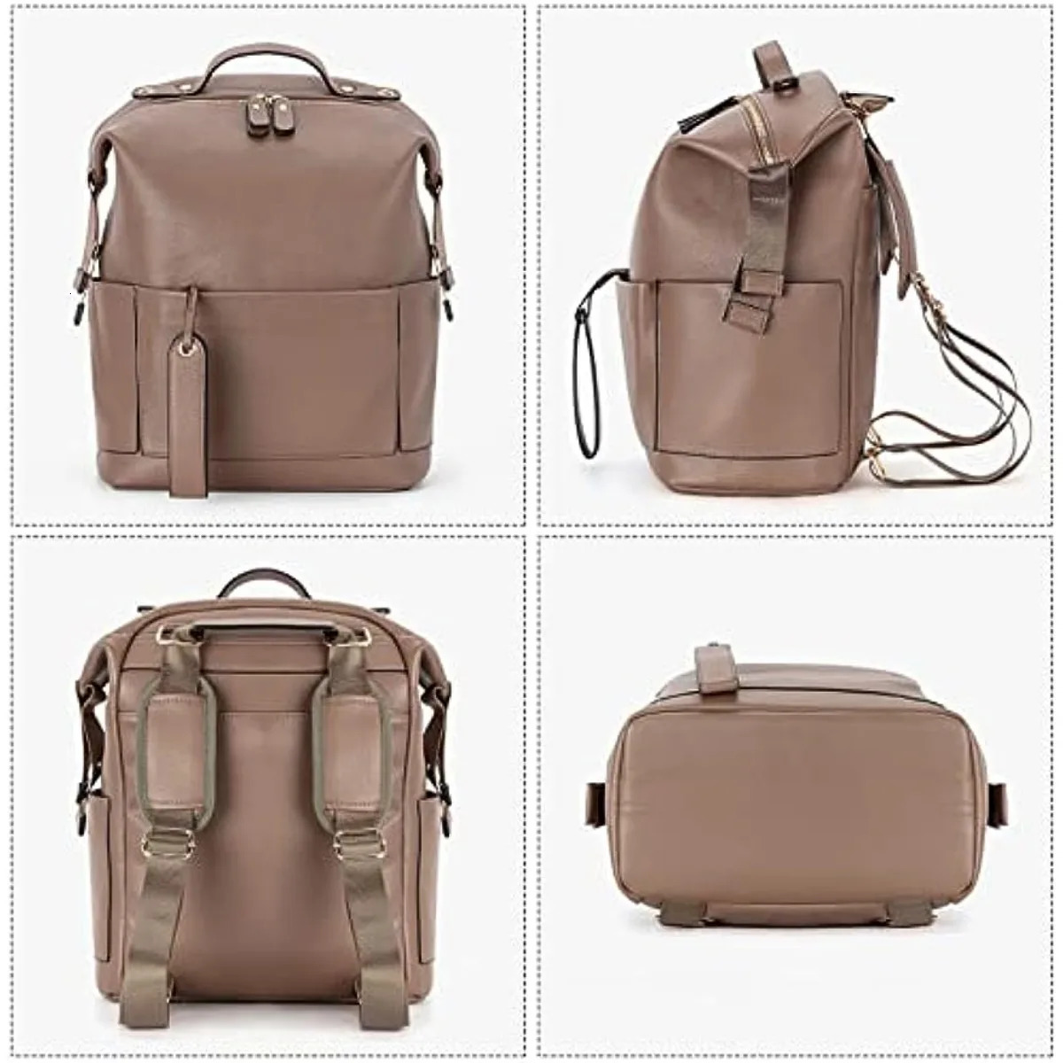 6 Types PU Leather Mommy Bag Large Capacity Backpack for Mom Infant Baby Stroller Bag with Changing Pad for Mom Baby Nursing 250227