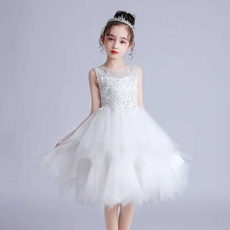 Girl's Dresses Pink White Christmas Dresses for Kids Girls Bow Princess New Years Clothes Tutu Infant Xmas Birthday Party Formal Gala Costume Y25