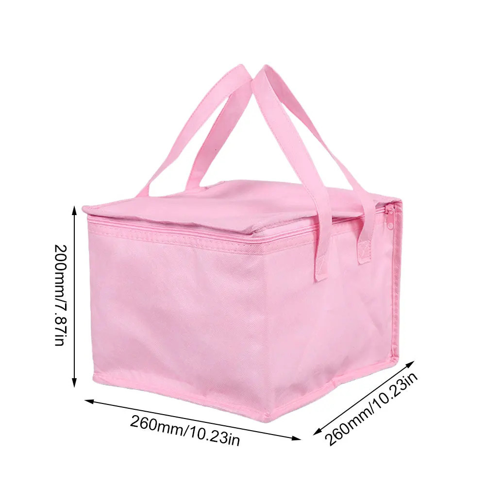 Ship from US Food Pizza Delivery Insulated Bag Reusable Thermal Storage Holder Outdoor Picnic Lunch for and Cold 250227FBB