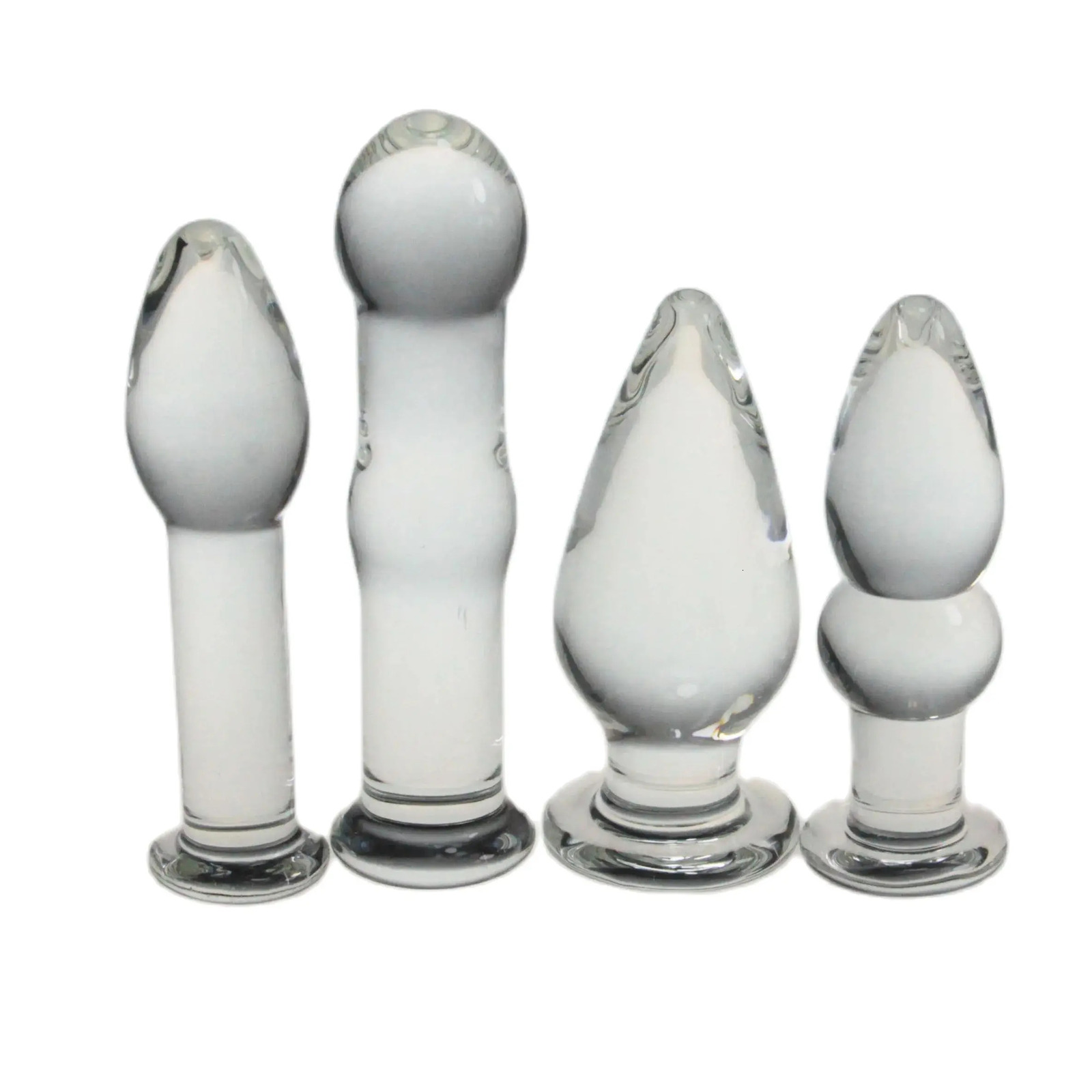8types Sensual Glass Anal Beads for Women Fancy Butt Squirt Tails Export Anus Experience Fantasy Enthusiasts Sex Toys Lesbian 250227