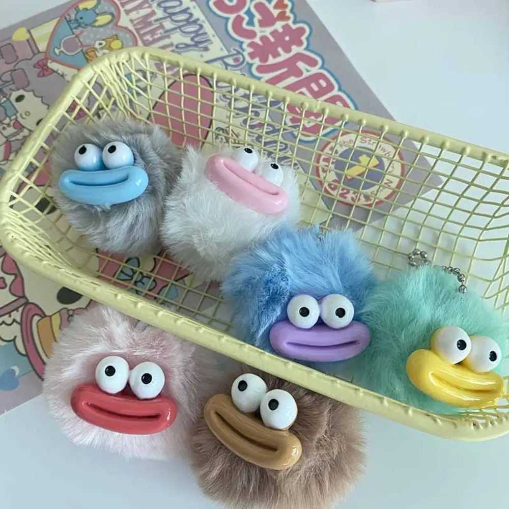 Funny Clown Keychain Sausage Keyring Big Mouth Plushies Mini Plush Stuffed Fluffy Kaii Bag Pendant Free shipping