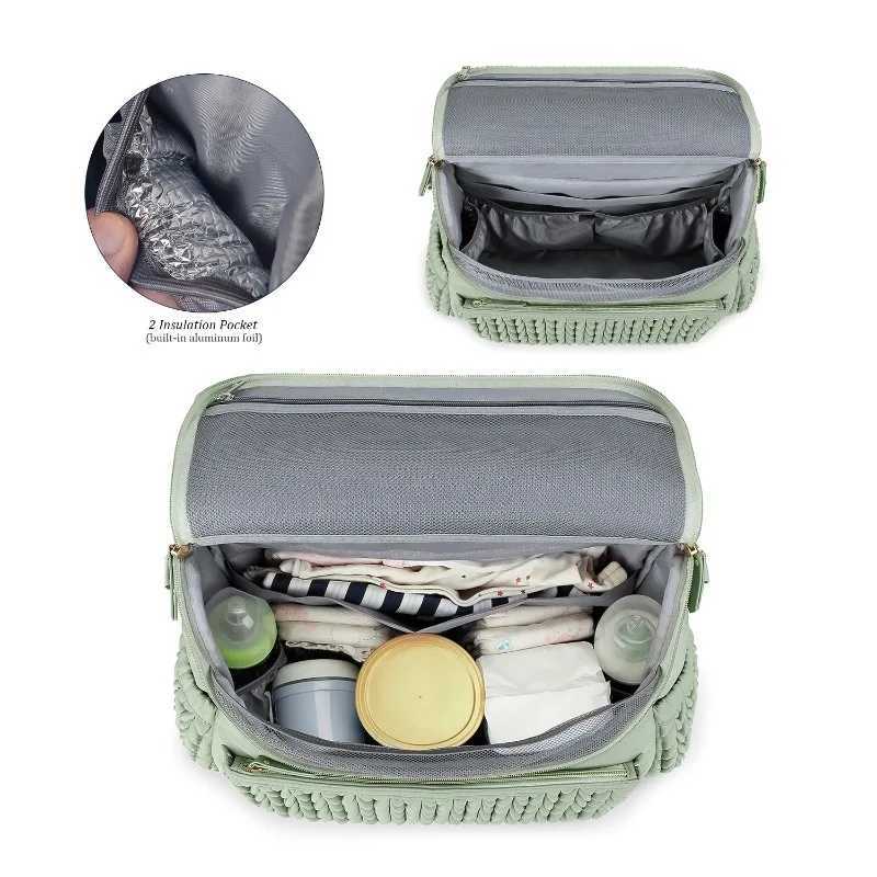 Diaper Bags Diapers large capacity diapers trolley bags waterproof mummies pregnant womens diapers travel bags baby care multifunctional handbags Y250