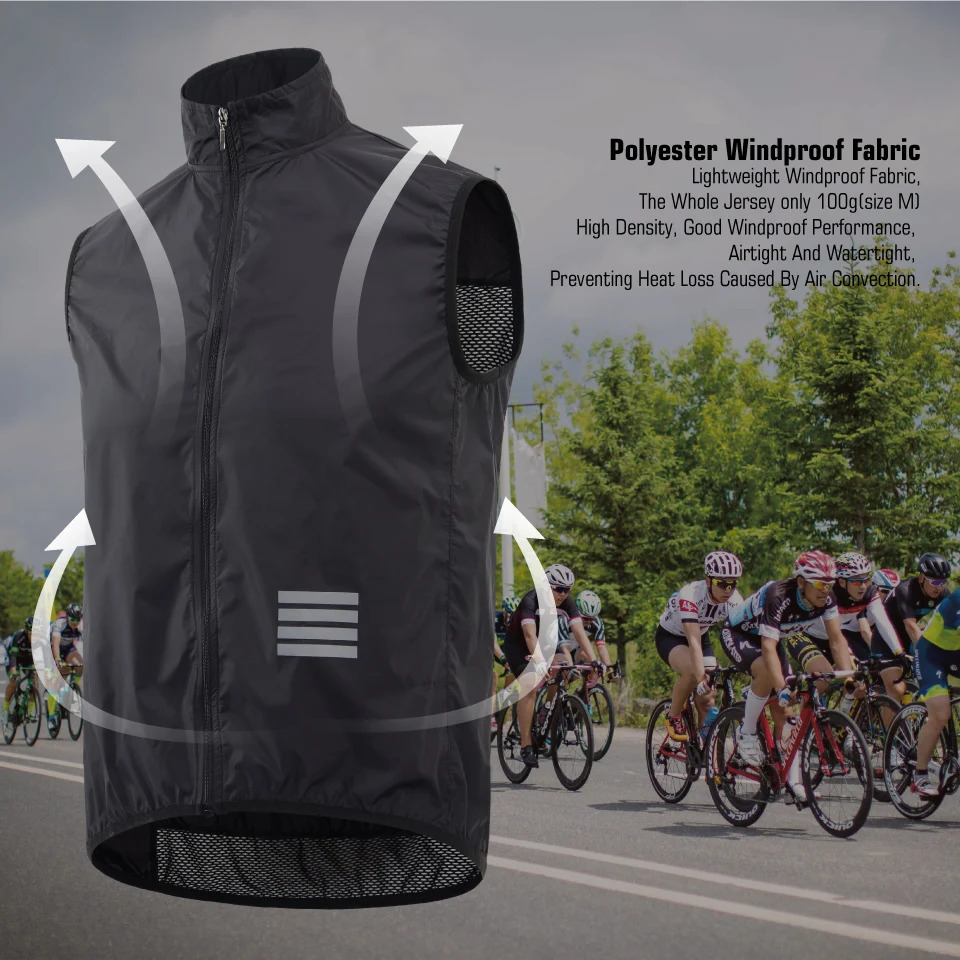 KEMALOCE Bicycle Windbreaker Navy Blue Mens Sleeveless Bicycle Gold Plated Black Lightweight Outdoor Windproof MTB Sports Windbreaker 250224