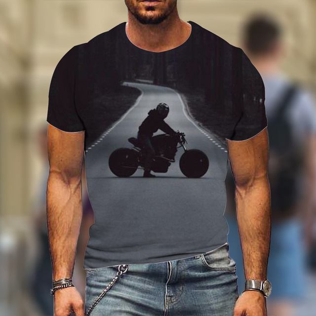 2025 Summer Motorcycle Racing Driver 3D Digital Printed Short Sleeved Men's T-shirt