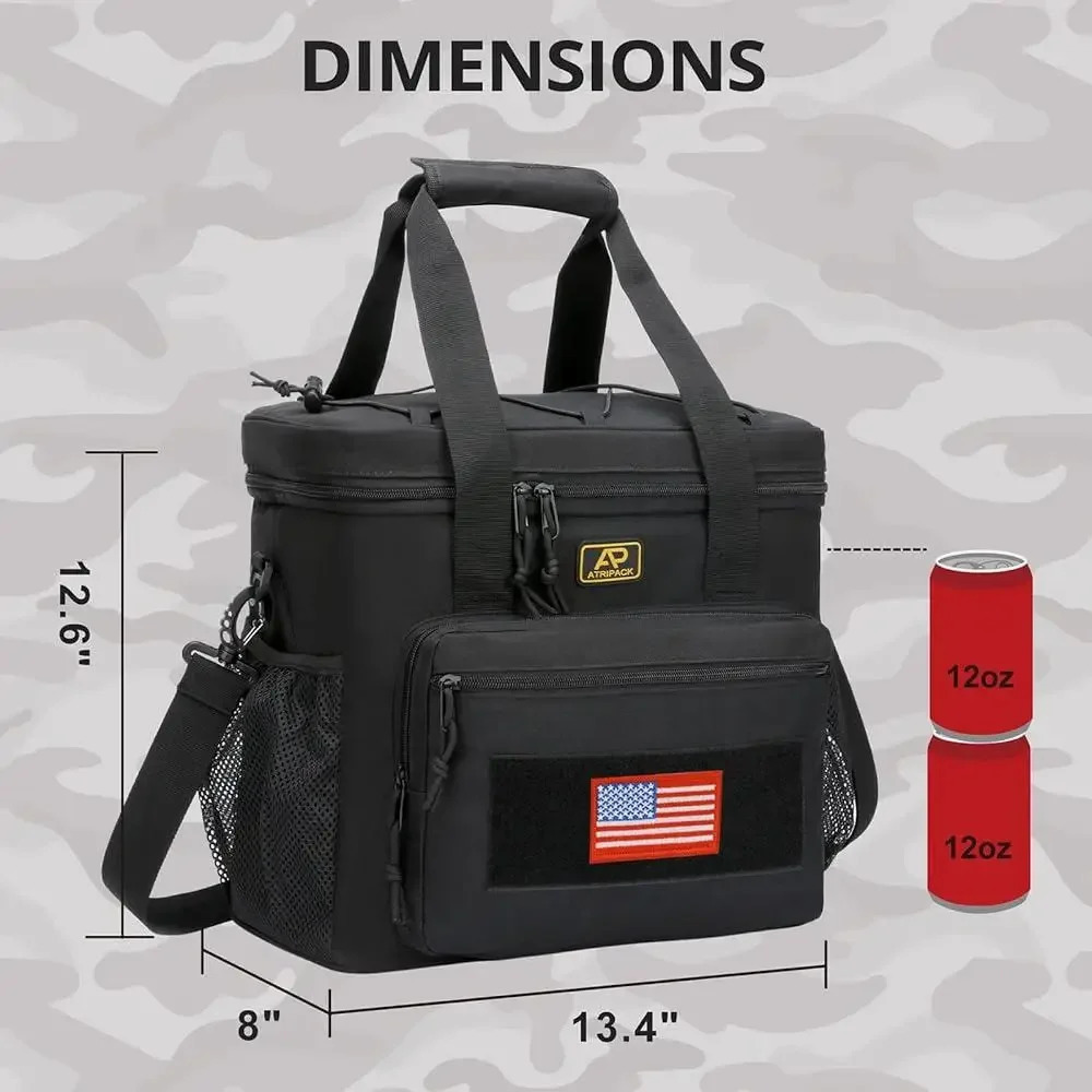 Ship from US Durable Insulated Lunch Bag Molle Tactical n Heavy Duty Cooler Work Outdoor Travel Picnic Adult Meal Storage 250227FBB