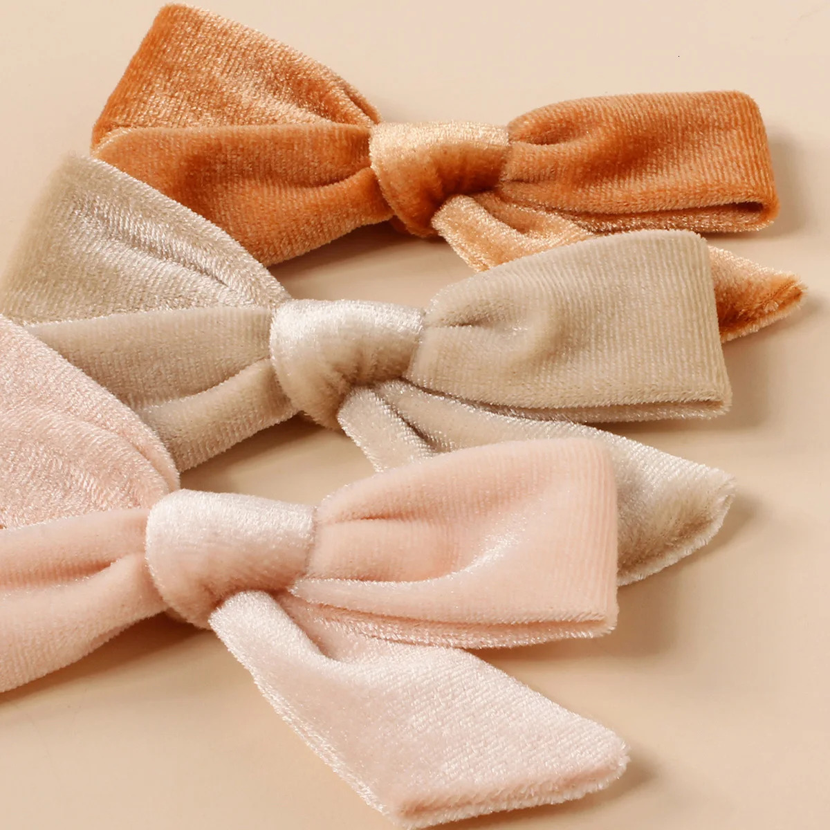 3Pcs/Set Children Cute Hairpins Velvet Bow Beautiful Grips For Girls Kids Princess Hair Accessories 250227
