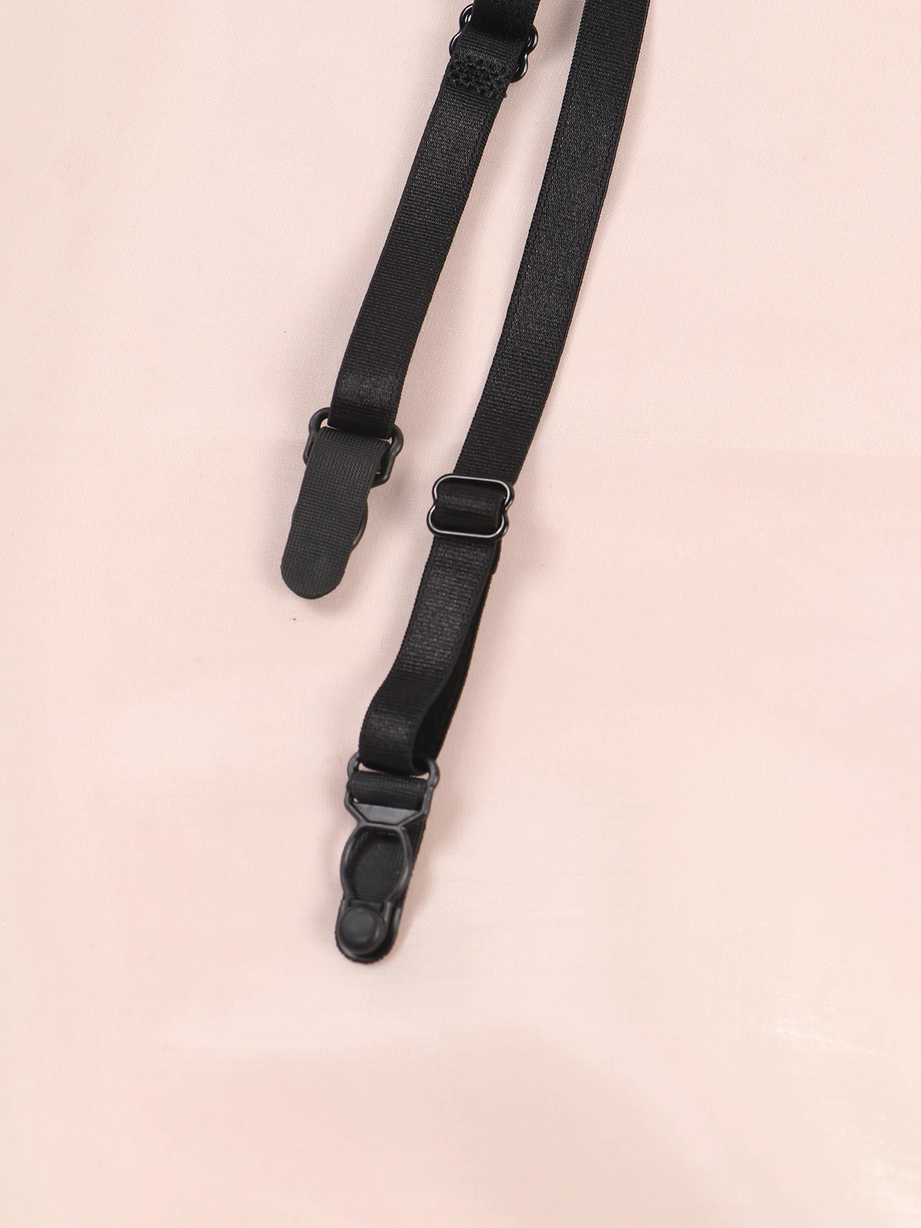 Womens Solid Black Minimalist Garter Straps And Lace Embellishments For Fashionable Lingerie 250227