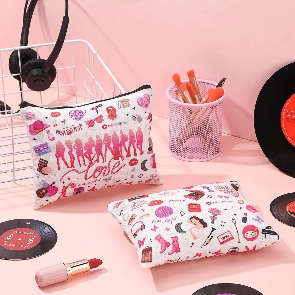 Ship from US Makeup bag for inspiring female singer travel makeup portable stationery storage music lover gift 250227FBB