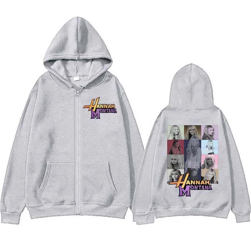 New Hannah Montana Zipper Hoodie Miley Cyrus The Eras Tour Men Women Jacket Sweatshirt Fashion Aesthetic Trend Zip Up Hoody X250227 L2510188LZ6