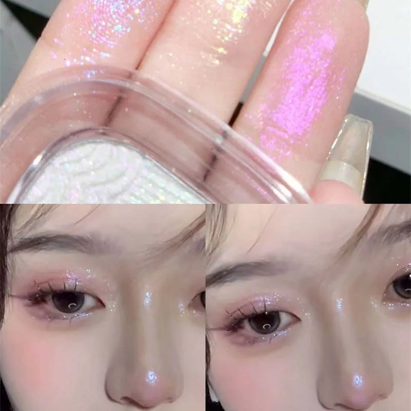 Gradient Glitter Eyeshadow Cream Diamond Face Highlighter Mashed Potato Shiny Crystal Brightening Highlight Makeup Waterproof 250219
