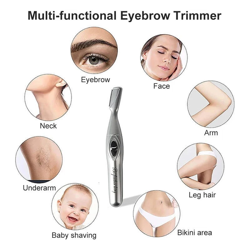 Electric Eyebrow Trimmer Mens And Womens Automatic Eyebrow Trimmer Portable Hair Removal Beauty Trimmer Beginner Beauty Tool 250224