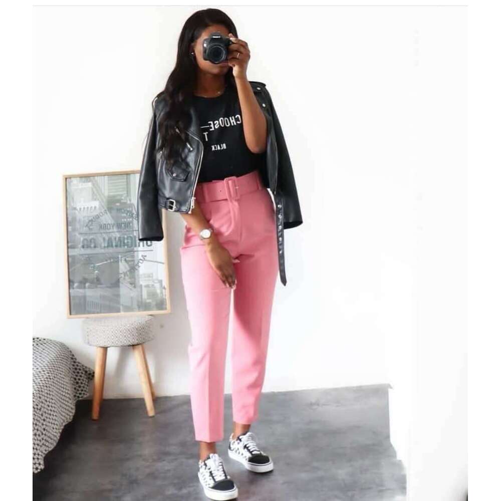 European American women's high waisted spring summer, slim fit slimming suit trousers for women, autumn professional trousers, 2025 new casual an