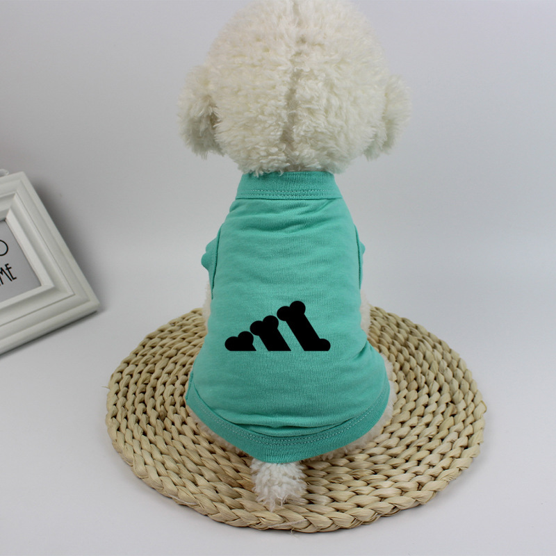Dog Bone Print Cotton Dog Clothes: Soft, Lightweight, and Breathable Dog T-shirt Vest with Multiple Colors, Keeping Your Dog Cool and comfortable in s