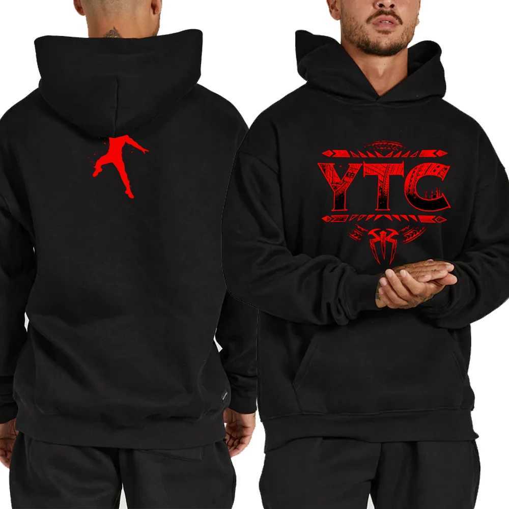 New famous wrestler Roman Reign YTC mens black hooded Strt sport casual roller in autumn and winter of 2025 X250227