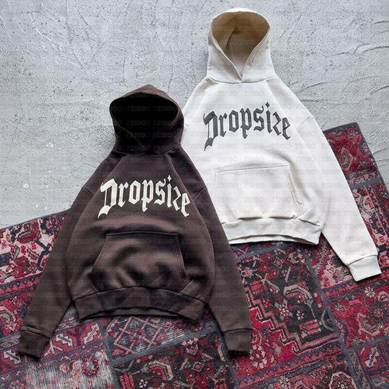 Personalized trend, fashionable hoodie, letter print, casual creativity, daily hooded pullover, pocket, autumn and winter