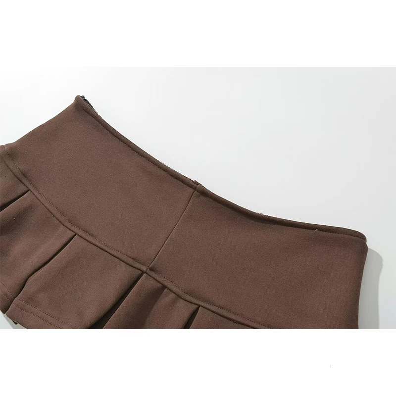 YENKYE Y2K Girls Sexy Low Waist Pleated Mini Skirt Women Side Zipper Summer Short Skater Skirts 250226