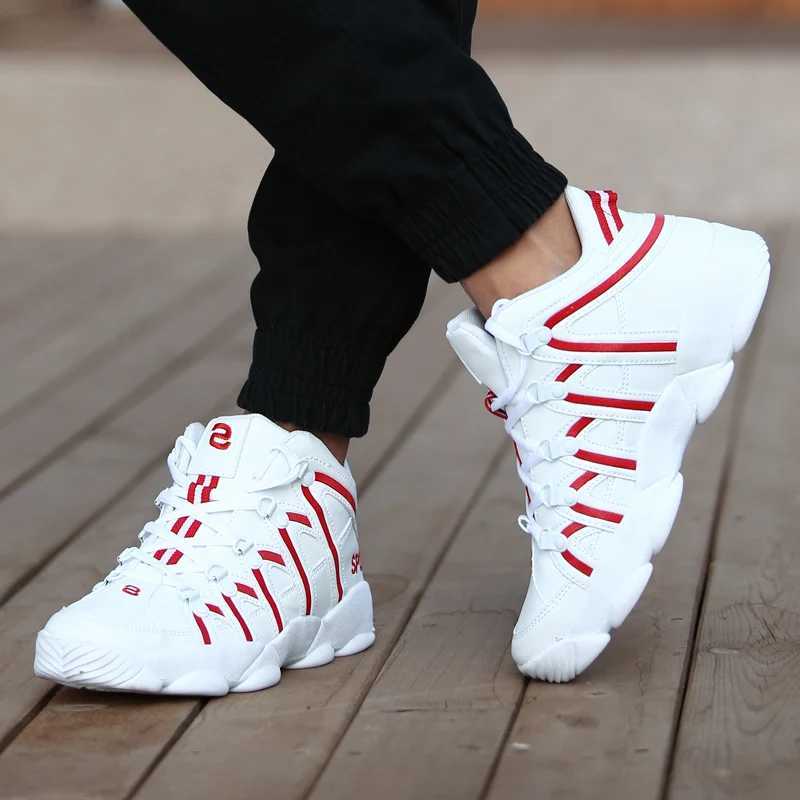 National tide autumn white thick soled mens running shoes Korean version of youth casual breathable mens student mens shoes Z250227
