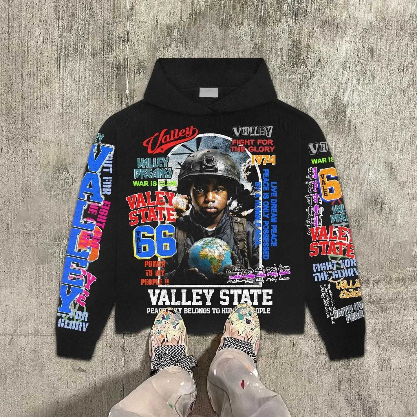 Y2k Vintage War Graphic Print Hoodies Women Tops Sweatshirt goth Oversized zip up Hoodie Mens Clothes Gothic grunge Strtwear X250227