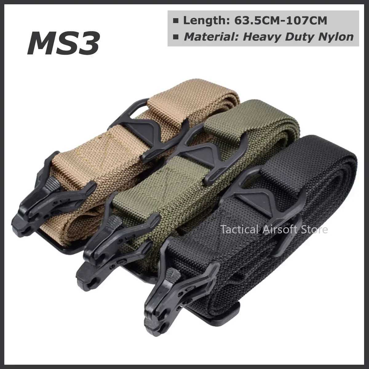 MS4 Sling MS2 MS3 Rif Gun Hunting Nylon Adjustable 2 Point Strap Quick Detach QD Mount Military Belt Strap W250227