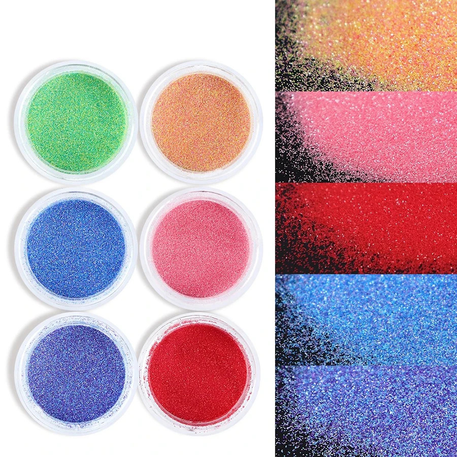 12Colors 10ML Shiny Nail Glitter Powder Sequins Powder For Nail Art Decoration Gradient Nail Powder Nail Art Decoration 250227