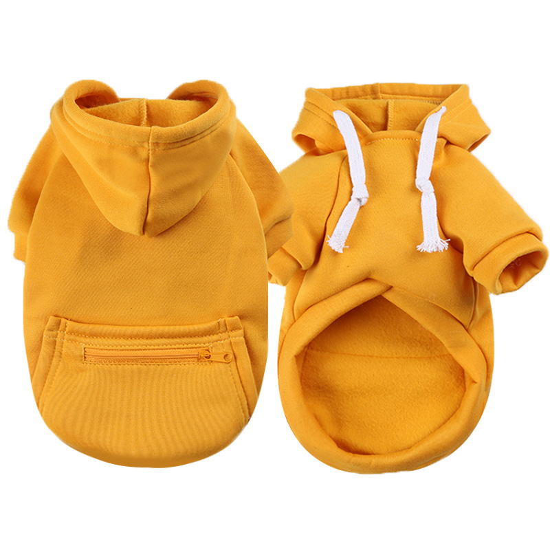 Fall & Winter Pet Clothes: Zipper - Pocket Hoodies for Small, Medium, and Large Dogs (including French Bulldogs) and Cats
