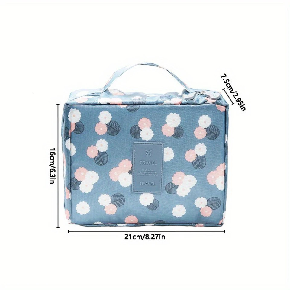 Ship from US 1pc ExtraLarge Stylish Square Cosmetic Bag Ultimate Travel Organizer with Durable Toiletry Case Multiple Compartments for E 250227FBB