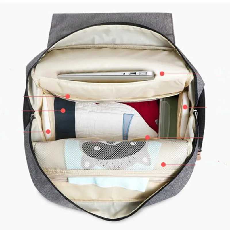 Diaper Bags Authentic LAND Mommy Diaper Bags Backpacks Mother Large Capacity Travel Nappy with anti-loss zipper Baby Nursing Bags NEW Y250227LGNW