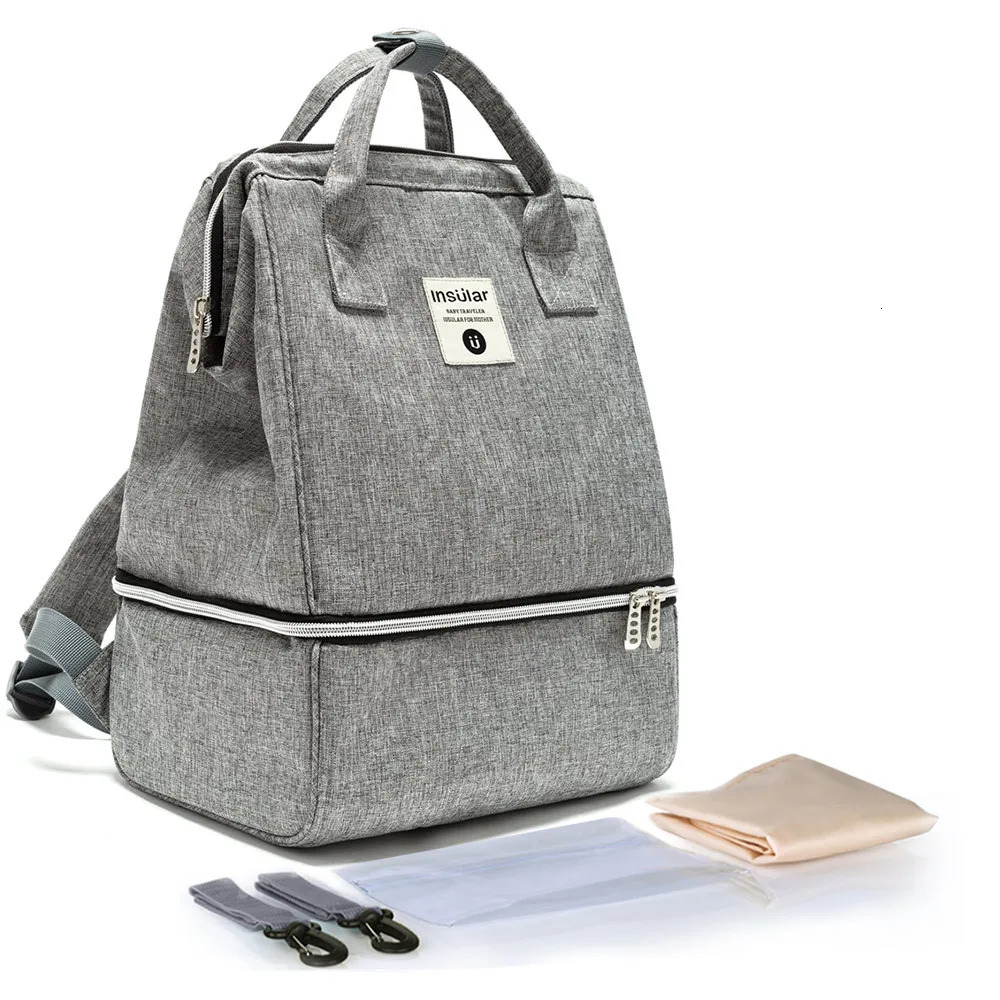 Mommy Mother and Baby Backpack Outing Bag Fashion Portable Shoulder Large Capacity Multi functional Shoulder Multi functional 250227