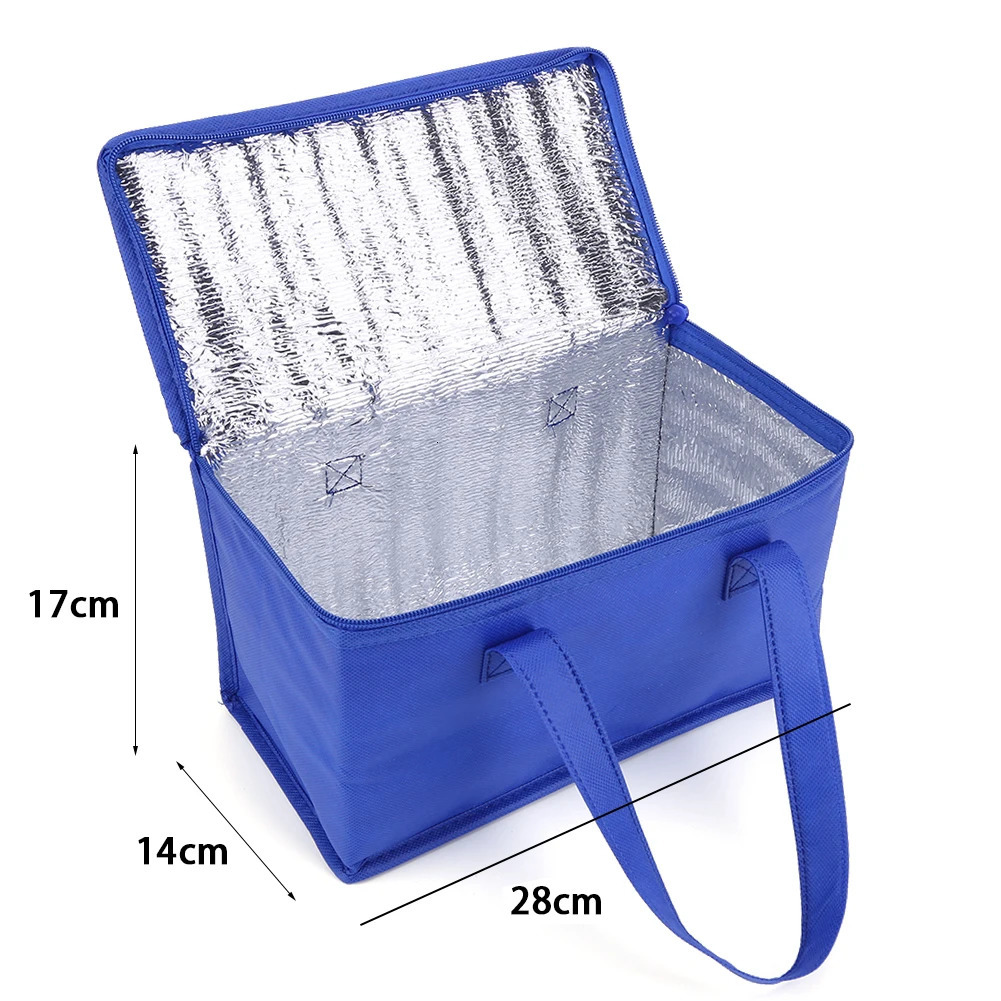 Ship from US Portable beverage beer insulated cooler bag mens womens picnic camping tin foil food box with handle 250227FBB