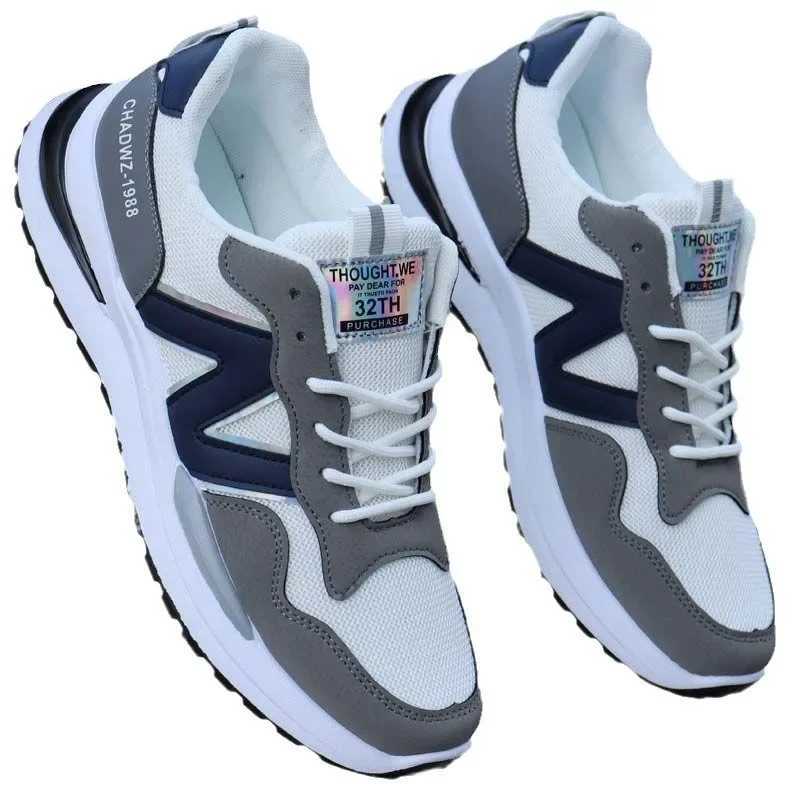 New Spring Autumn Mens Breathable Mesh Sports Shoes Korean Style Lightweight Casual Shoes Soft Bottom Running Z250227