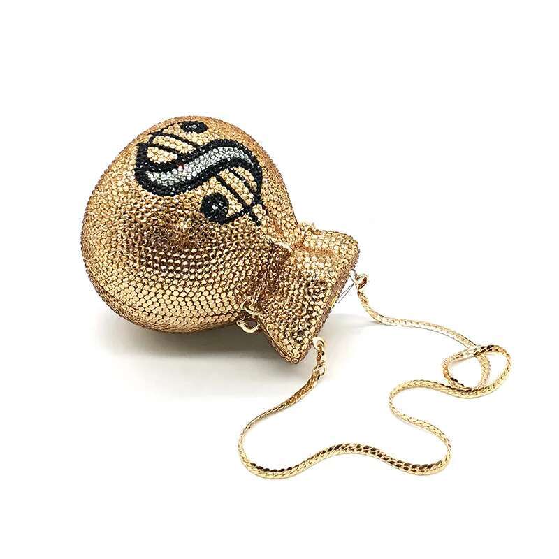 NEWEST women evening party designer funny rich full crystal clutches purses pouch money bag